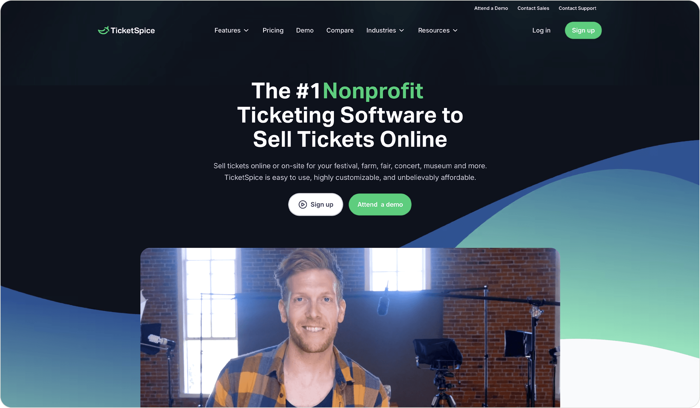 TicketSpice's homepage